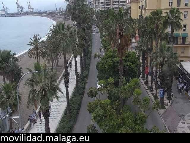 Archiv Foto Webcam Malaga: Strand Malagueta