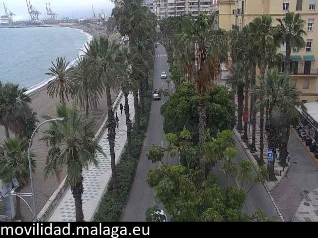 Archiv Foto Webcam Malaga: Strand Malagueta