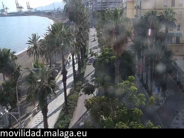 Archiv Foto Webcam Malaga: Strand Malagueta