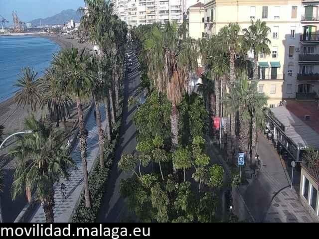 Archiv Foto Webcam Malaga: Strand Malagueta