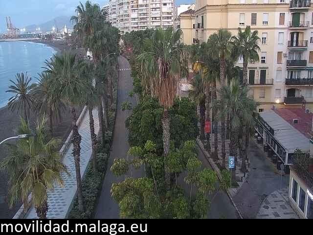 Archiv Foto Webcam Malaga: Strand Malagueta