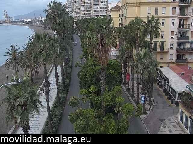 Archiv Foto Webcam Malaga: Strand Malagueta