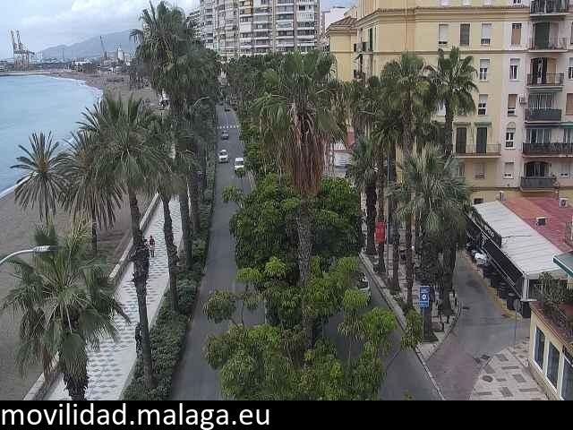 Archiv Foto Webcam Malaga: Strand Malagueta