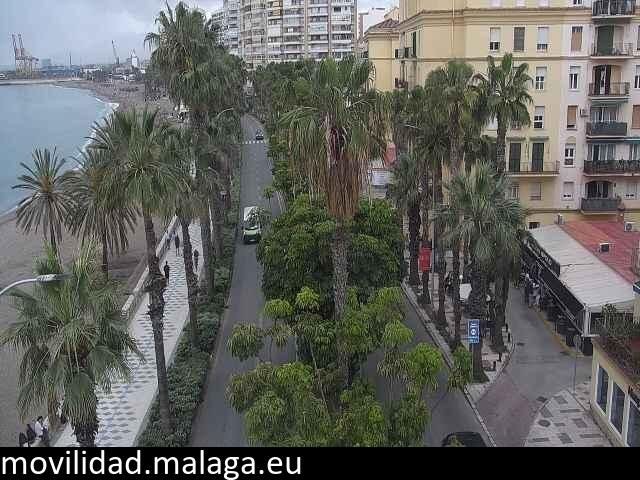 Archiv Foto Webcam Malaga: Strand Malagueta