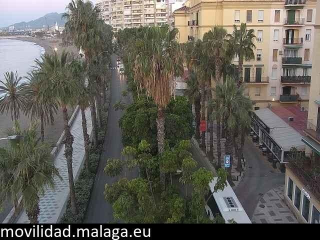 Archiv Foto Webcam Malaga: Strand Malagueta