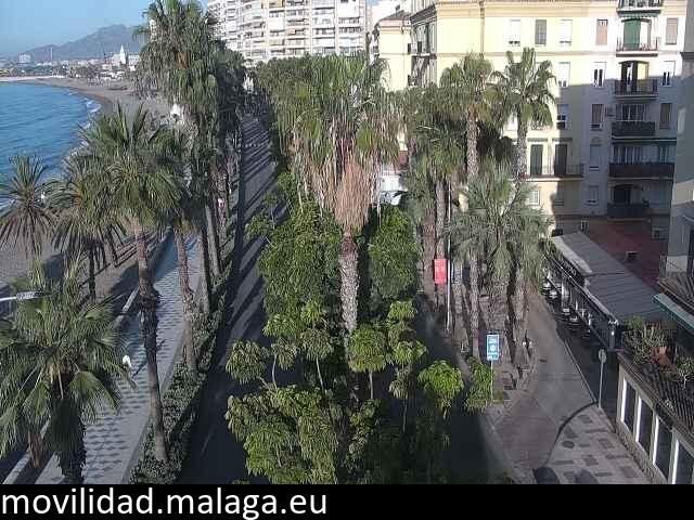 Archiv Foto Webcam Malaga: Strand Malagueta