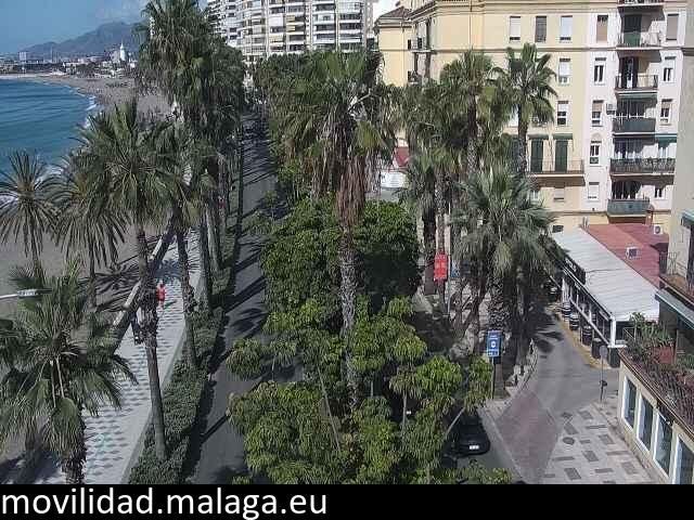 Archiv Foto Webcam Malaga: Strand Malagueta