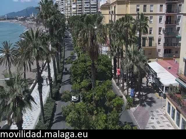 Archiv Foto Webcam Malaga: Strand Malagueta