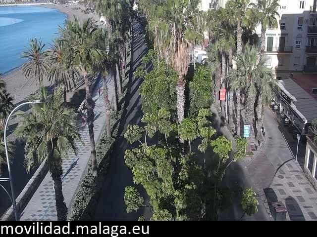 Archiv Foto Webcam Malaga: Strand Malagueta