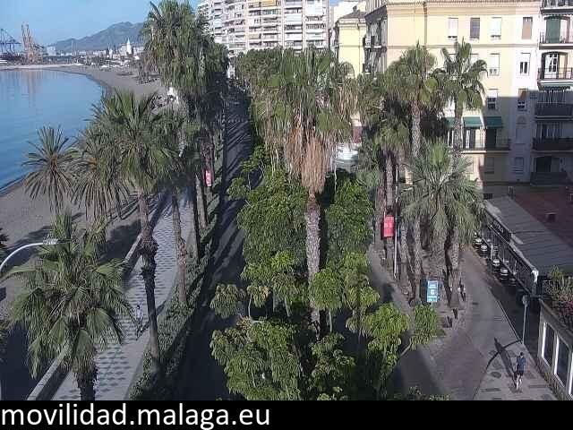 Archiv Foto Webcam Malaga: Strand Malagueta