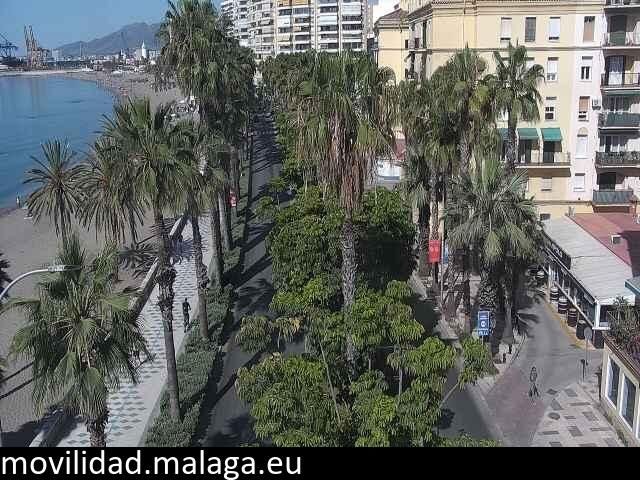 Archiv Foto Webcam Malaga: Strand Malagueta