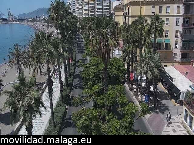 Archiv Foto Webcam Malaga: Strand Malagueta