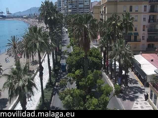 Archiv Foto Webcam Malaga: Strand Malagueta