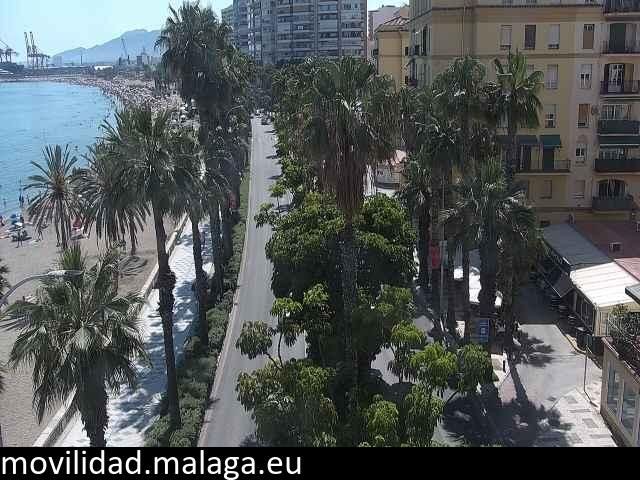 Archiv Foto Webcam Malaga: Strand Malagueta
