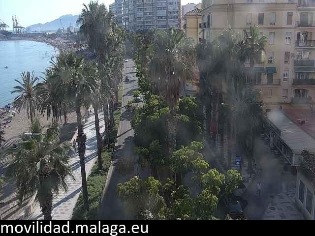Archiv Foto Webcam Malaga: Strand Malagueta