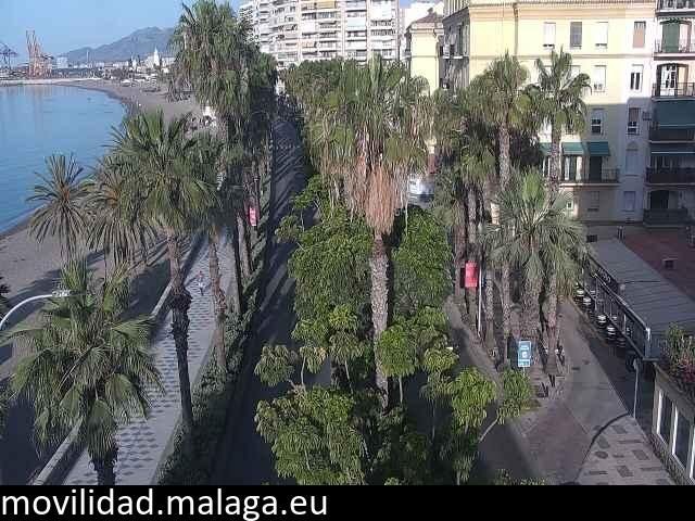 Archiv Foto Webcam Malaga: Strand Malagueta