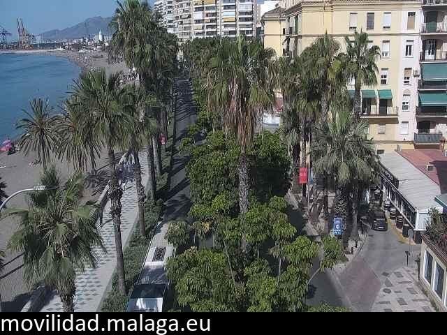 Archiv Foto Webcam Malaga: Strand Malagueta
