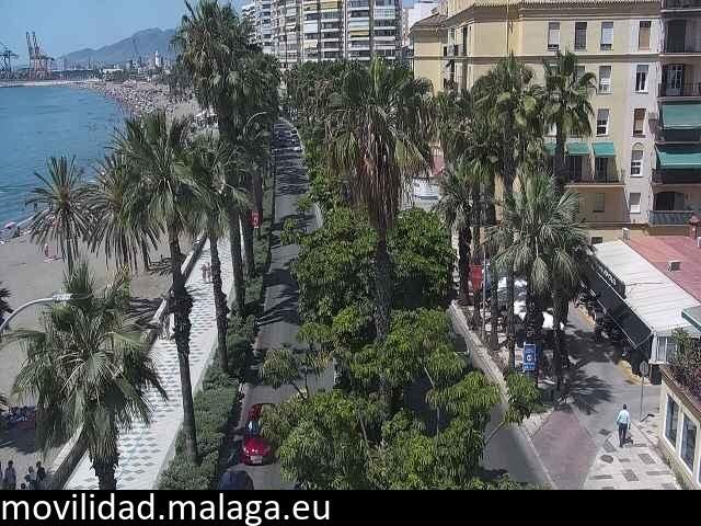 Archiv Foto Webcam Malaga: Strand Malagueta