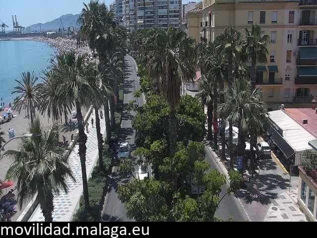 Archiv Foto Webcam Malaga: Strand Malagueta