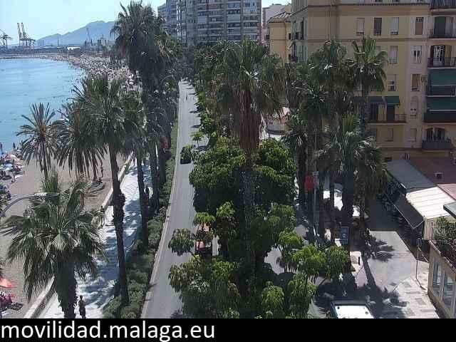 Archiv Foto Webcam Malaga: Strand Malagueta