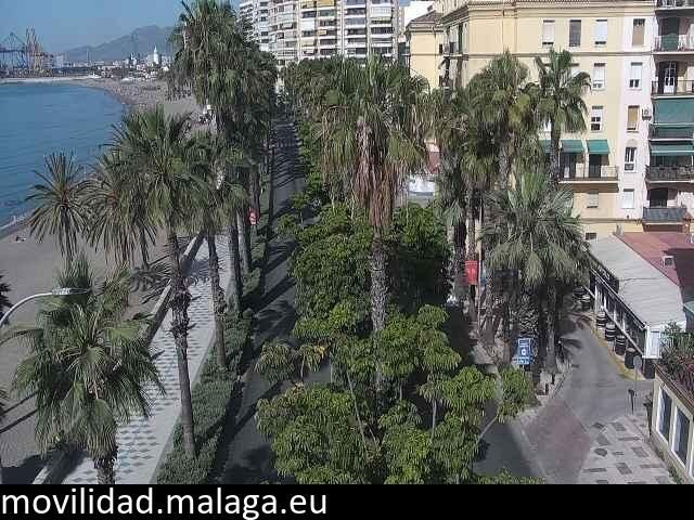 Archiv Foto Webcam Malaga: Strand Malagueta