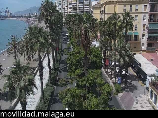 Archiv Foto Webcam Malaga: Strand Malagueta