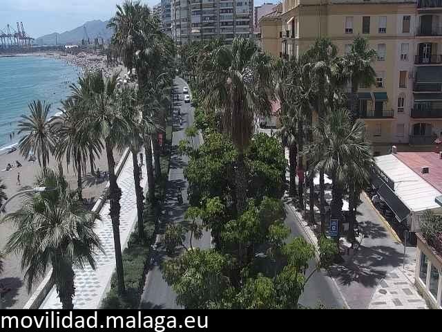 Archiv Foto Webcam Malaga: Strand Malagueta