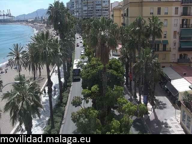 Archiv Foto Webcam Malaga: Strand Malagueta