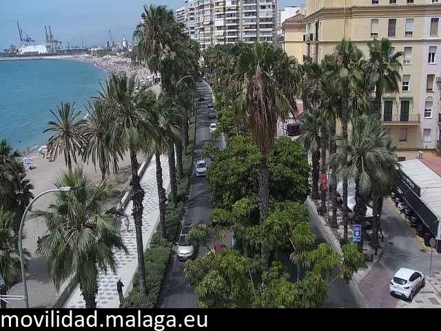 Archiv Foto Webcam Malaga: Strand Malagueta