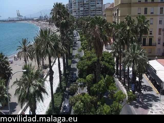 Archiv Foto Webcam Malaga: Strand Malagueta