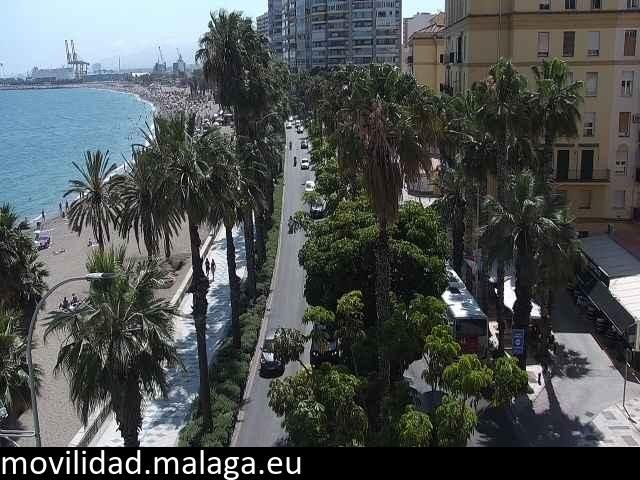 Archiv Foto Webcam Malaga: Strand Malagueta