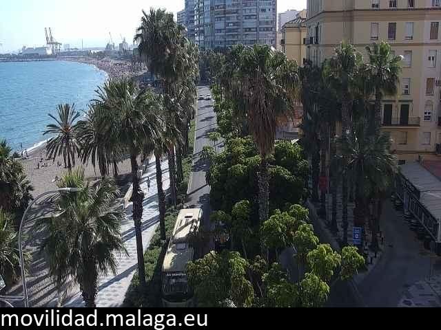 Archiv Foto Webcam Malaga: Strand Malagueta