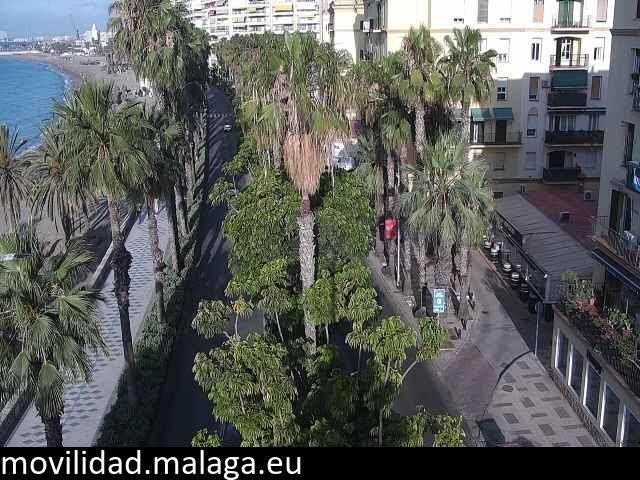 Archiv Foto Webcam Malaga: Strand Malagueta