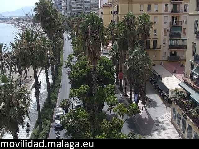 Archiv Foto Webcam Malaga: Strand Malagueta