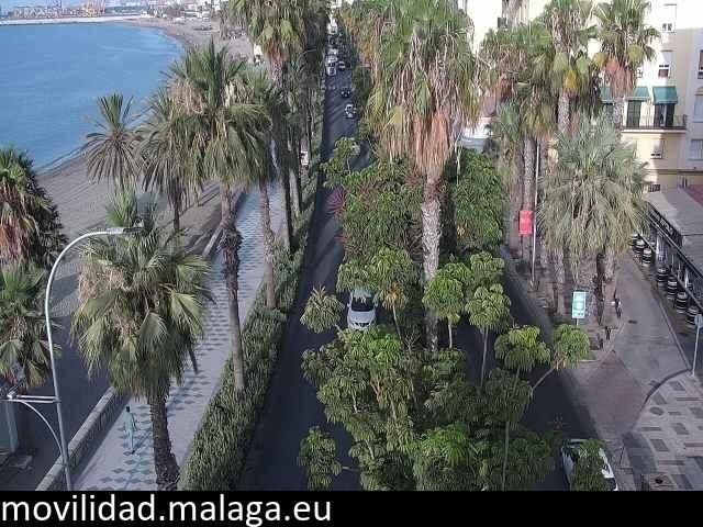 Archiv Foto Webcam Malaga: Strand Malagueta