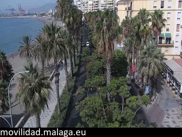 Archiv Foto Webcam Malaga: Strand Malagueta