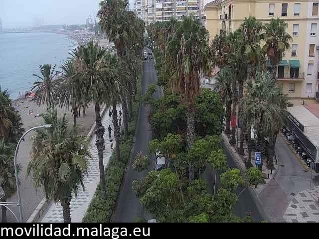 Archiv Foto Webcam Malaga: Strand Malagueta