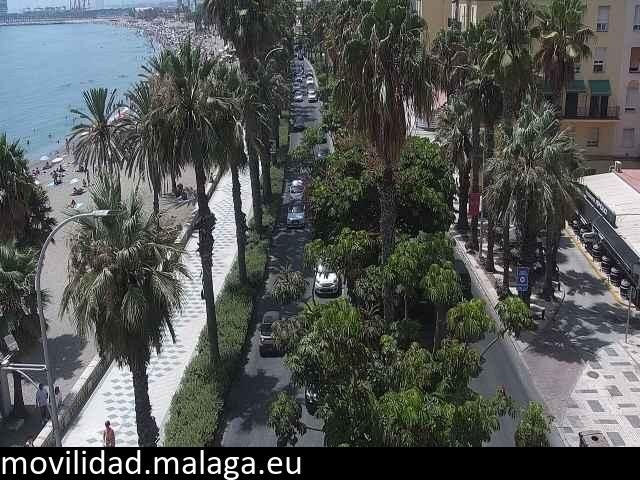 Archiv Foto Webcam Malaga: Strand Malagueta