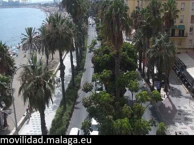 Archiv Foto Webcam Malaga: Strand Malagueta