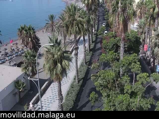 Archiv Foto Webcam Malaga: Strand Malagueta