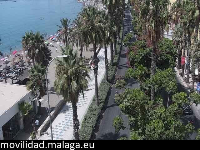 Archiv Foto Webcam Malaga: Strand Malagueta