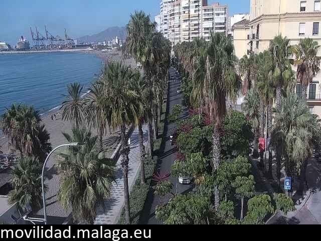 Archiv Foto Webcam Malaga: Strand Malagueta