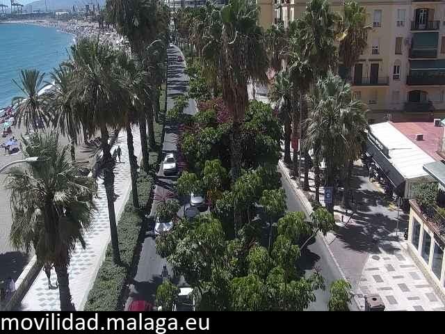 Archiv Foto Webcam Malaga: Strand Malagueta