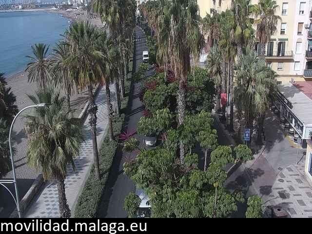 Archiv Foto Webcam Malaga: Strand Malagueta