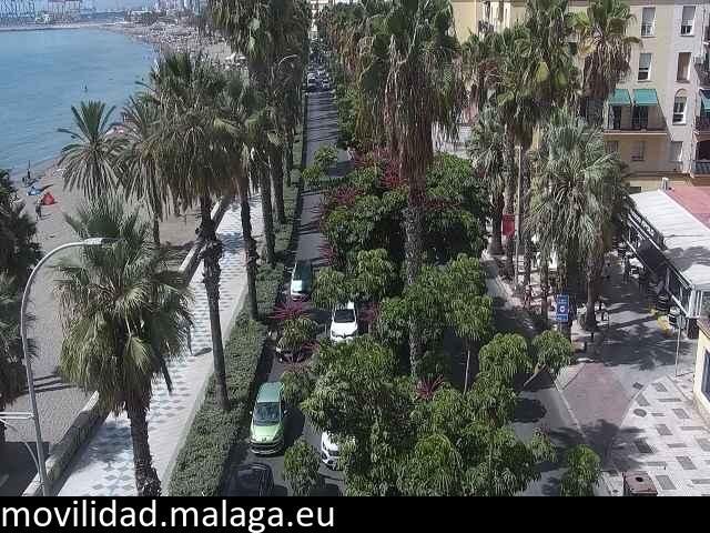 Archiv Foto Webcam Malaga: Strand Malagueta