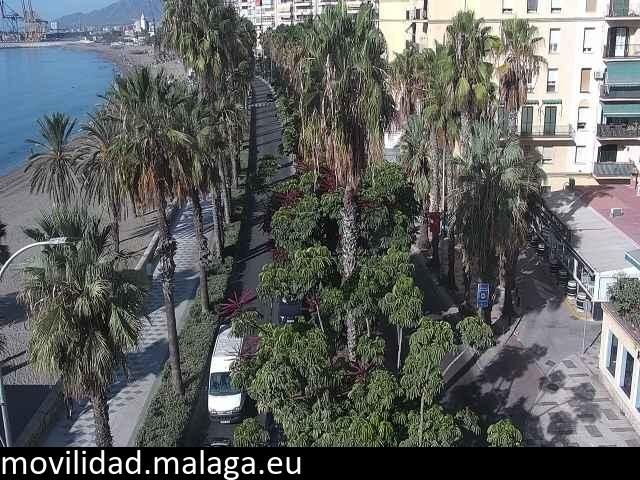 Archiv Foto Webcam Malaga: Strand Malagueta