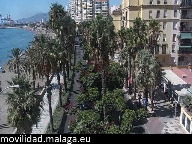 Archiv Foto Webcam Malaga: Strand Malagueta
