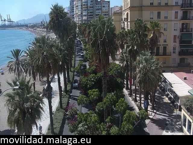 Archiv Foto Webcam Malaga: Strand Malagueta