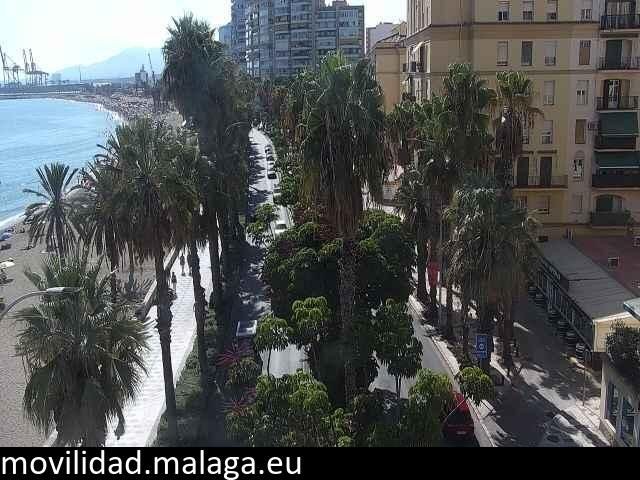Archiv Foto Webcam Malaga: Strand Malagueta