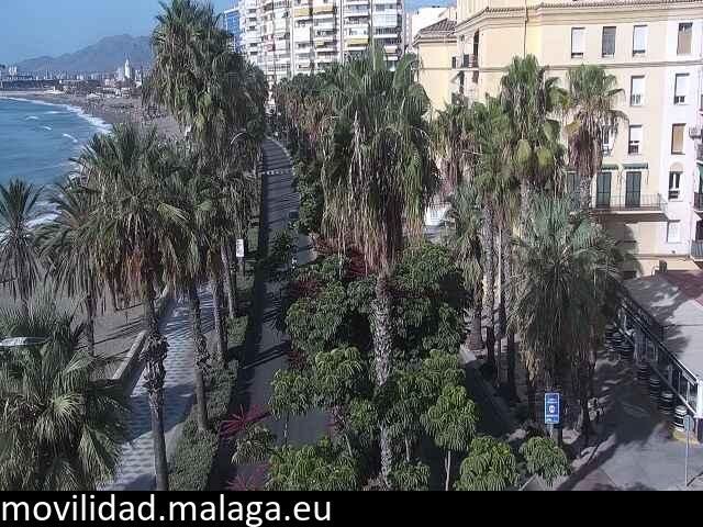Archiv Foto Webcam Malaga: Strand Malagueta